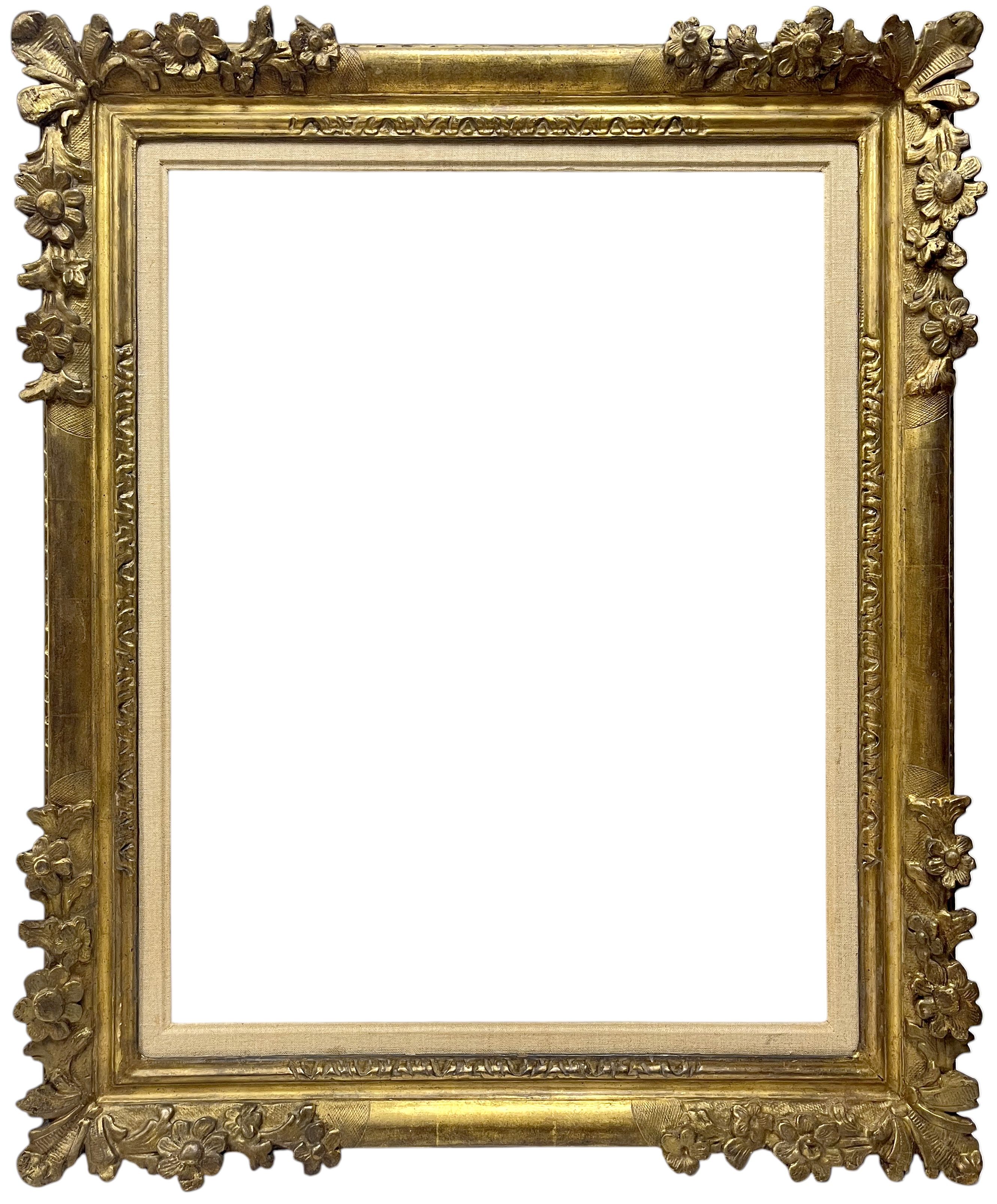 Cadre de style Louis XIV 'à coins fleuris' — 65,9 x 49,6 — Réf. PC0153M1