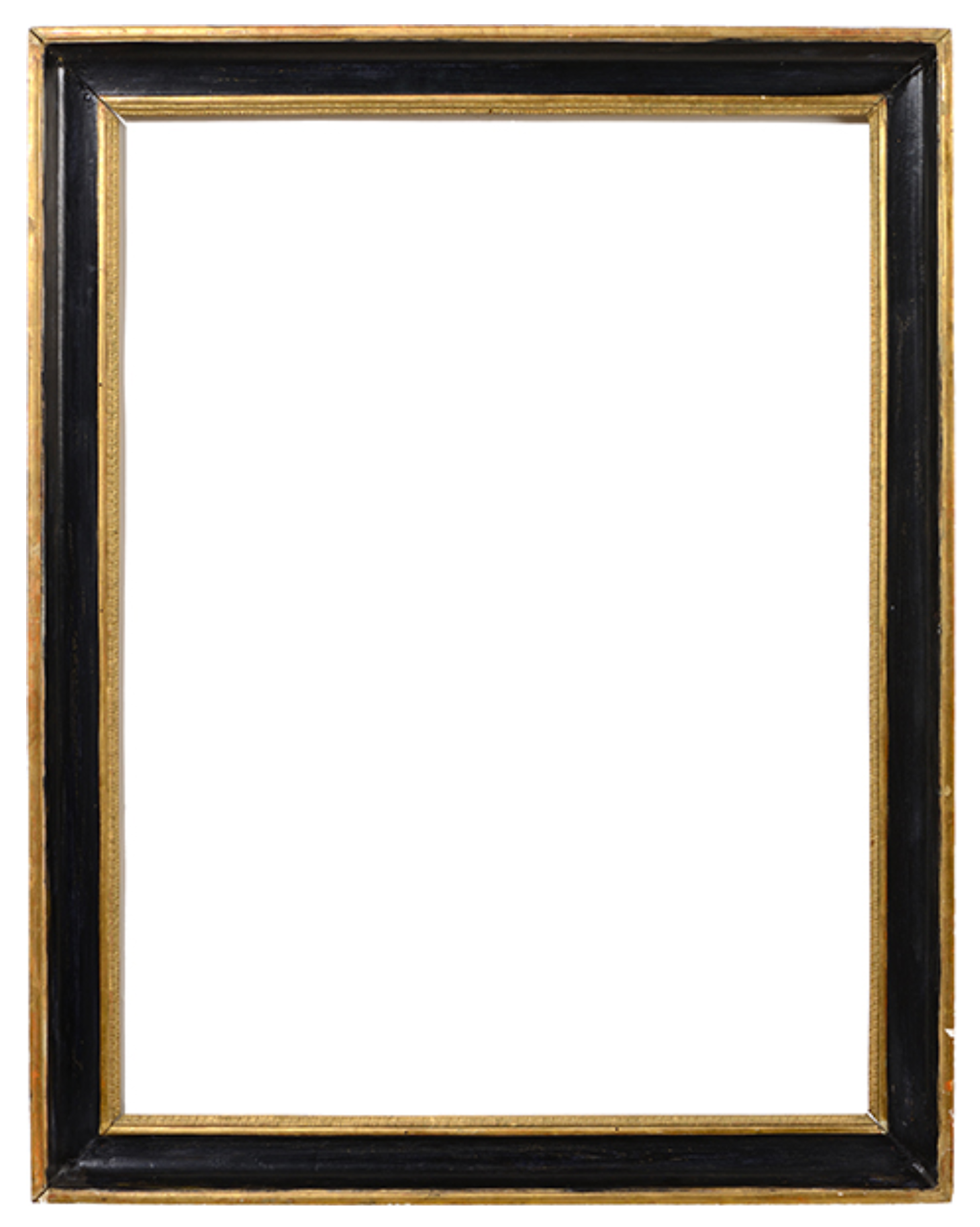 Cadre noir & or XIXe — 81,5 x 61 cm — Ref. 3089 (paire 3090)