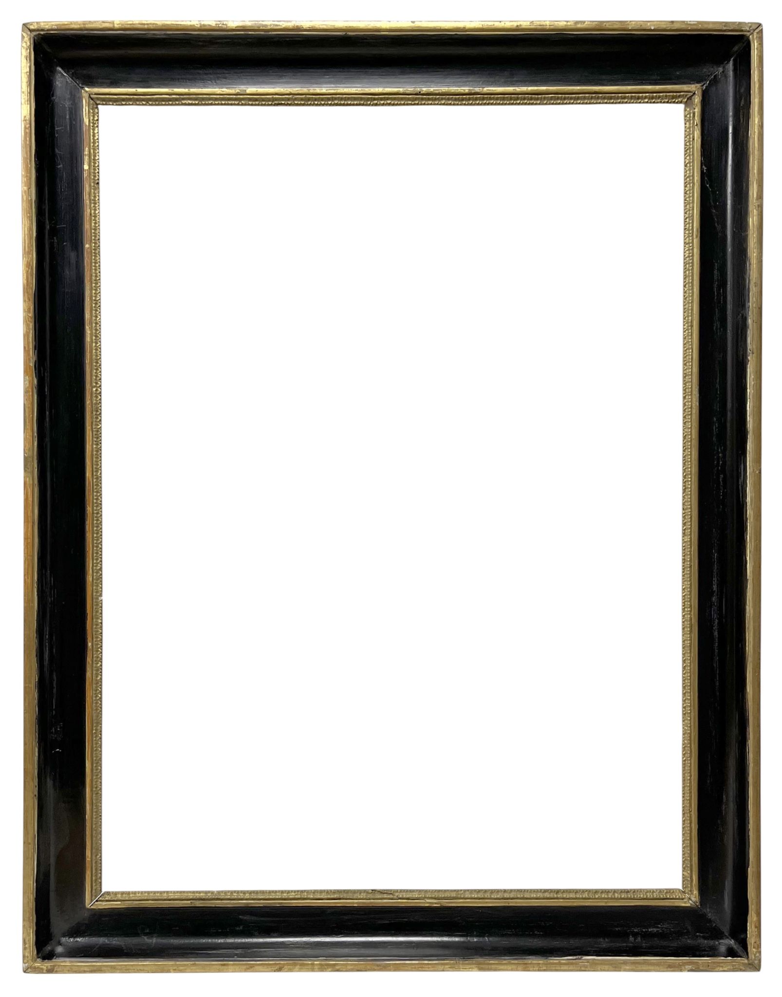Cadre noir & or XIXe — 81,5 x 61 cm — Ref. PC0103M1  (Paire PC0102M1)