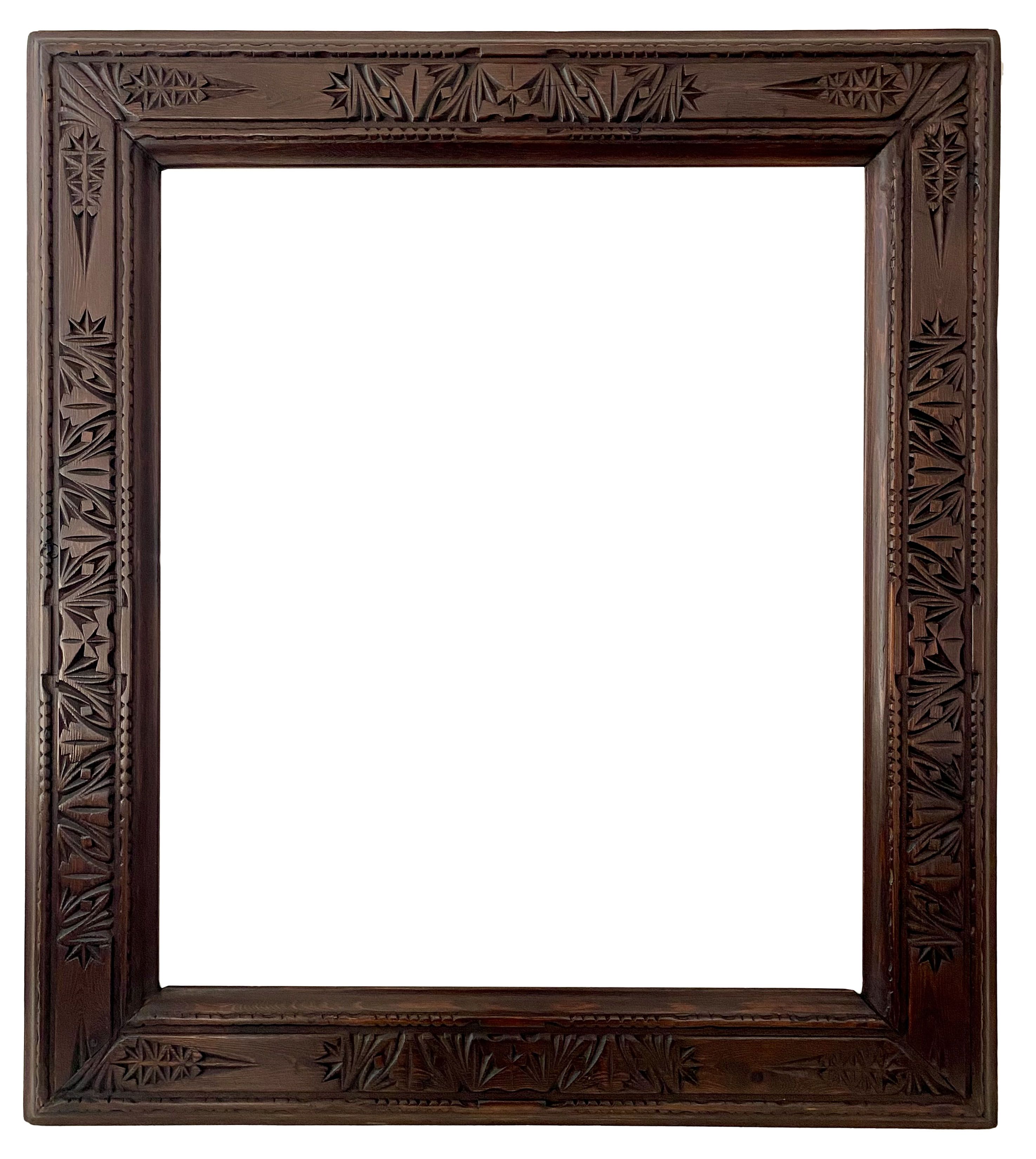 Orientalist Frame In Carved Wood - 58.00 X 52.00 - Ref - 701