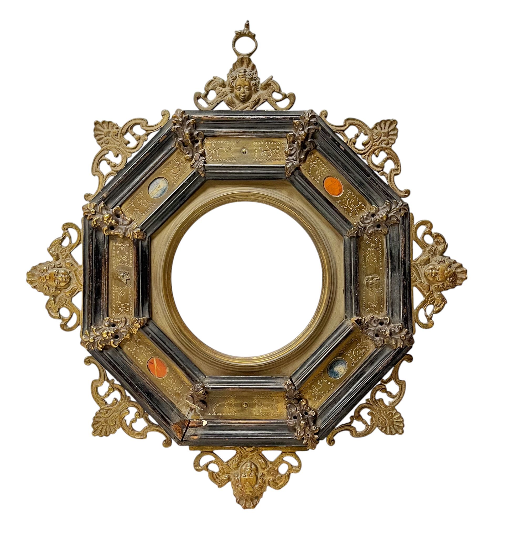Cadre octogonal italien XIXe — 10 x 10 cm Réf. PC1178M2