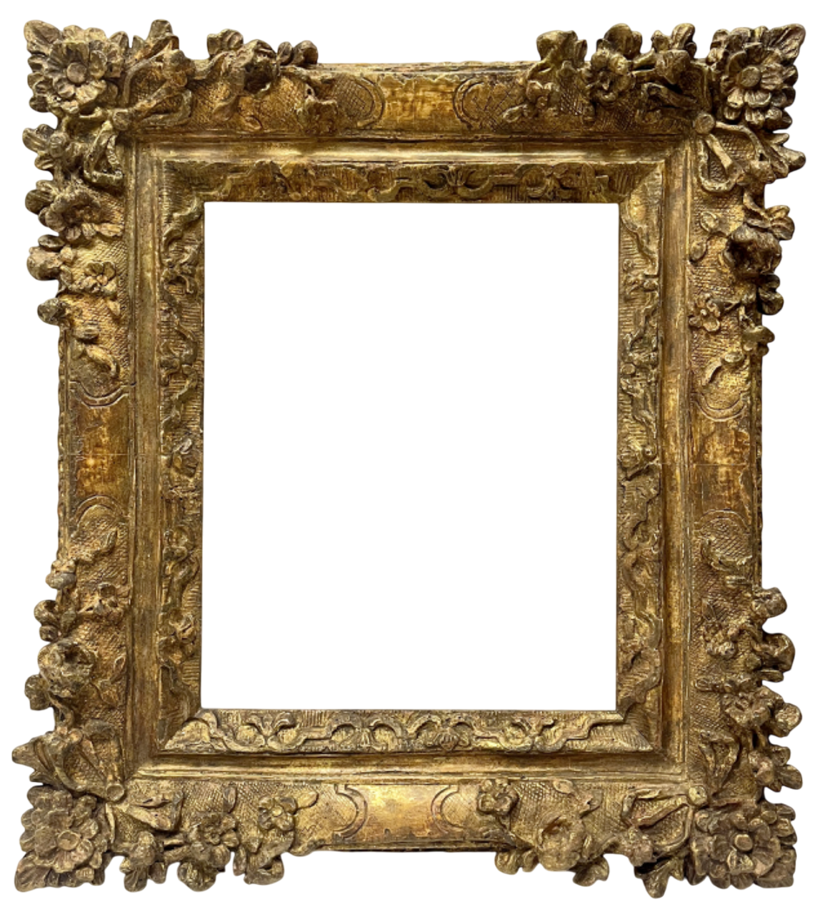 Cadre d'époque Louis XIV 'à coins fleuris' — 35,5 x 28,5 cm — Ref. 2547