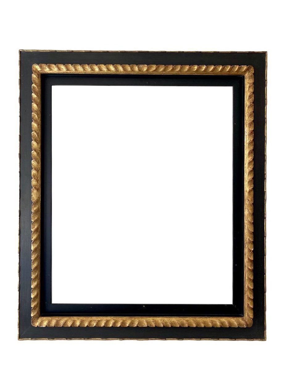 Cadre américain noir et doré  - 92,90 x 82,50 - Réf - 1469