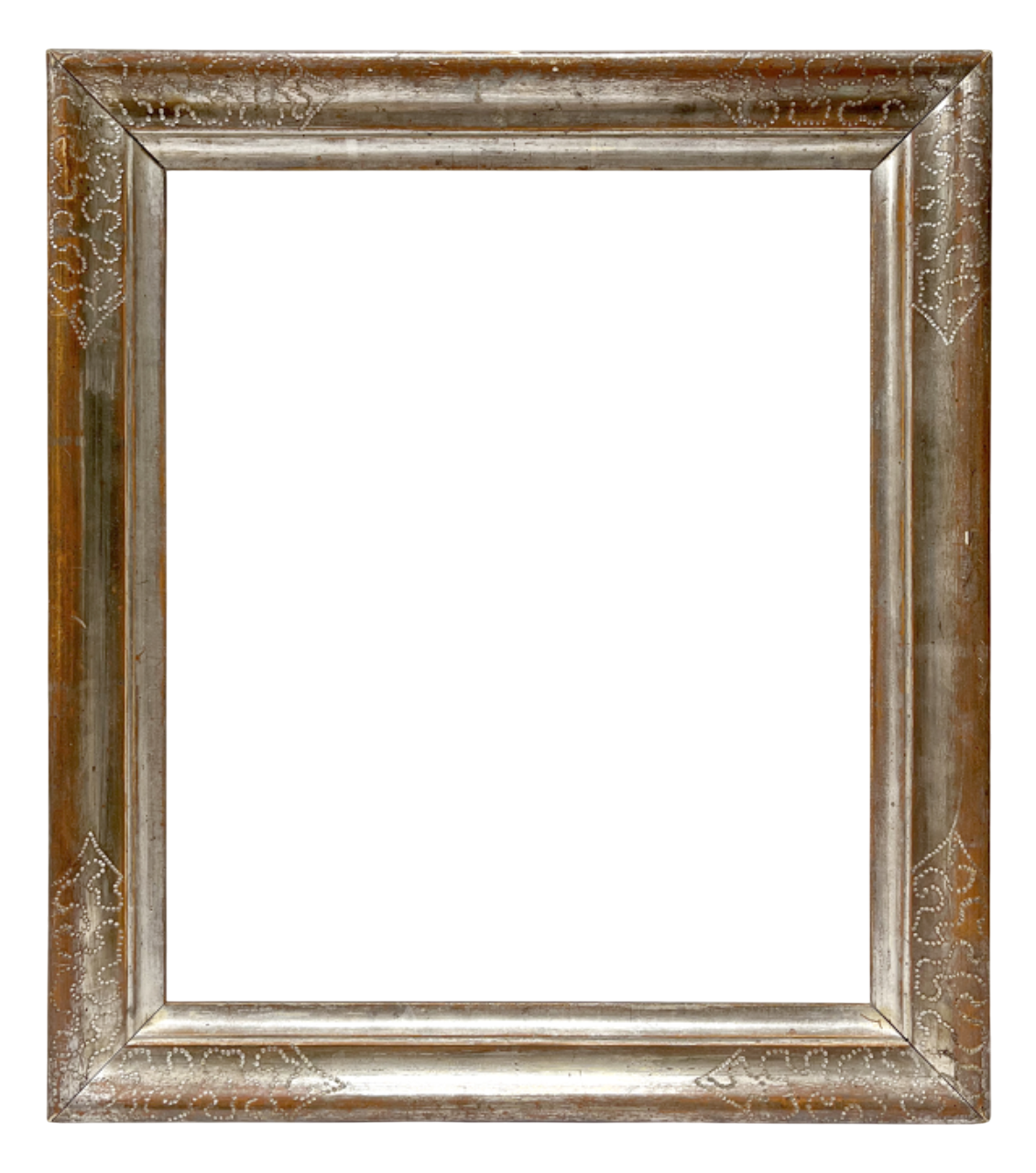Cadre doucine,  décor en reparure sur or blanc — 32 x 27 cm — Ref. 2393