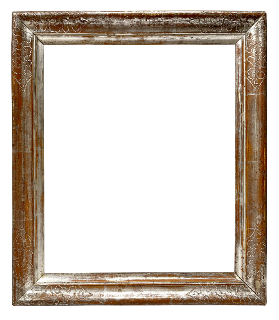 Cadre doucine,  décor en reparure sur or blanc — 32 x 27 cm — Ref. 2394