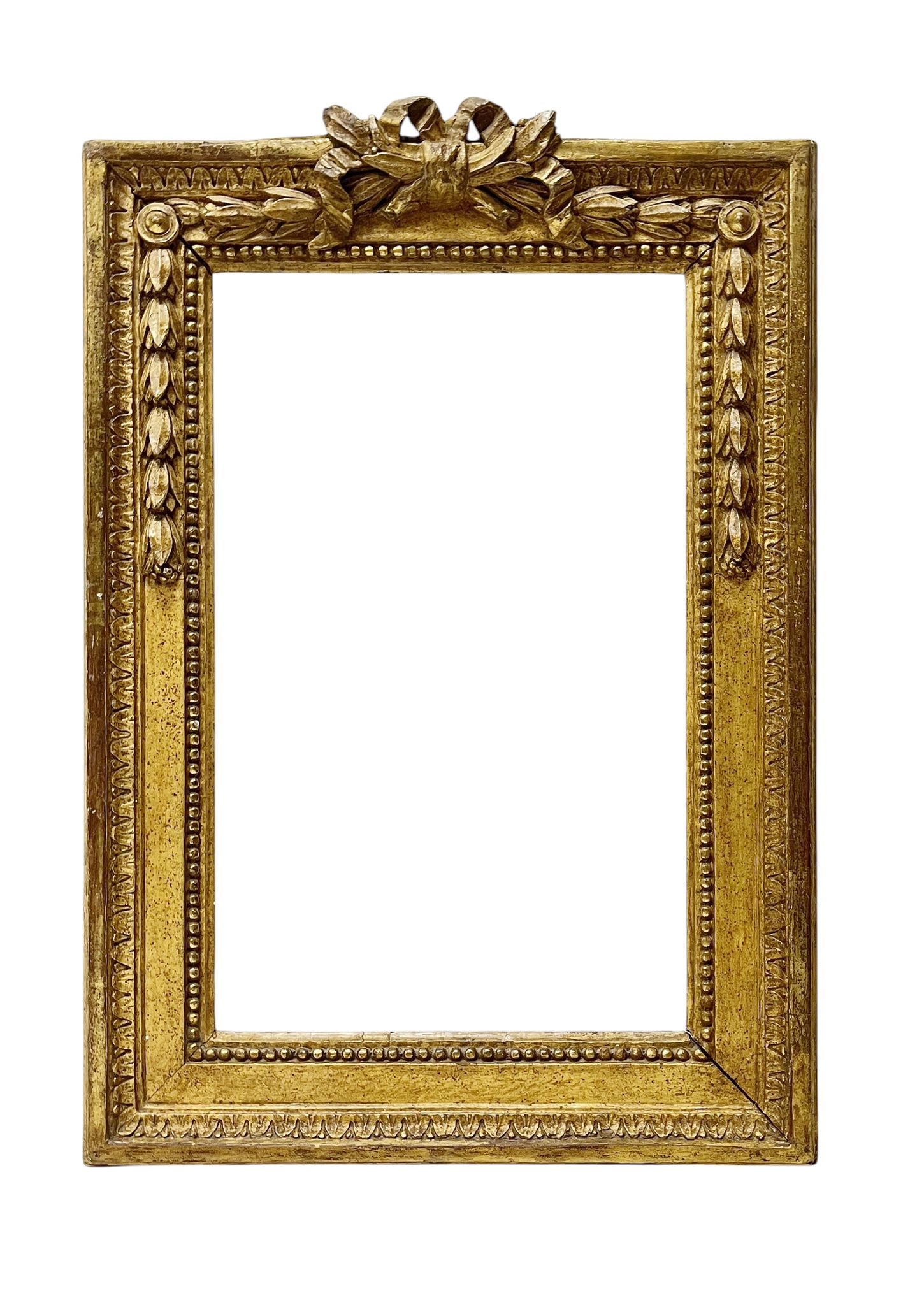 Cadre d'époque Louis XVI à fronton — 39 x 25 cm — Réf. PC1020M2
