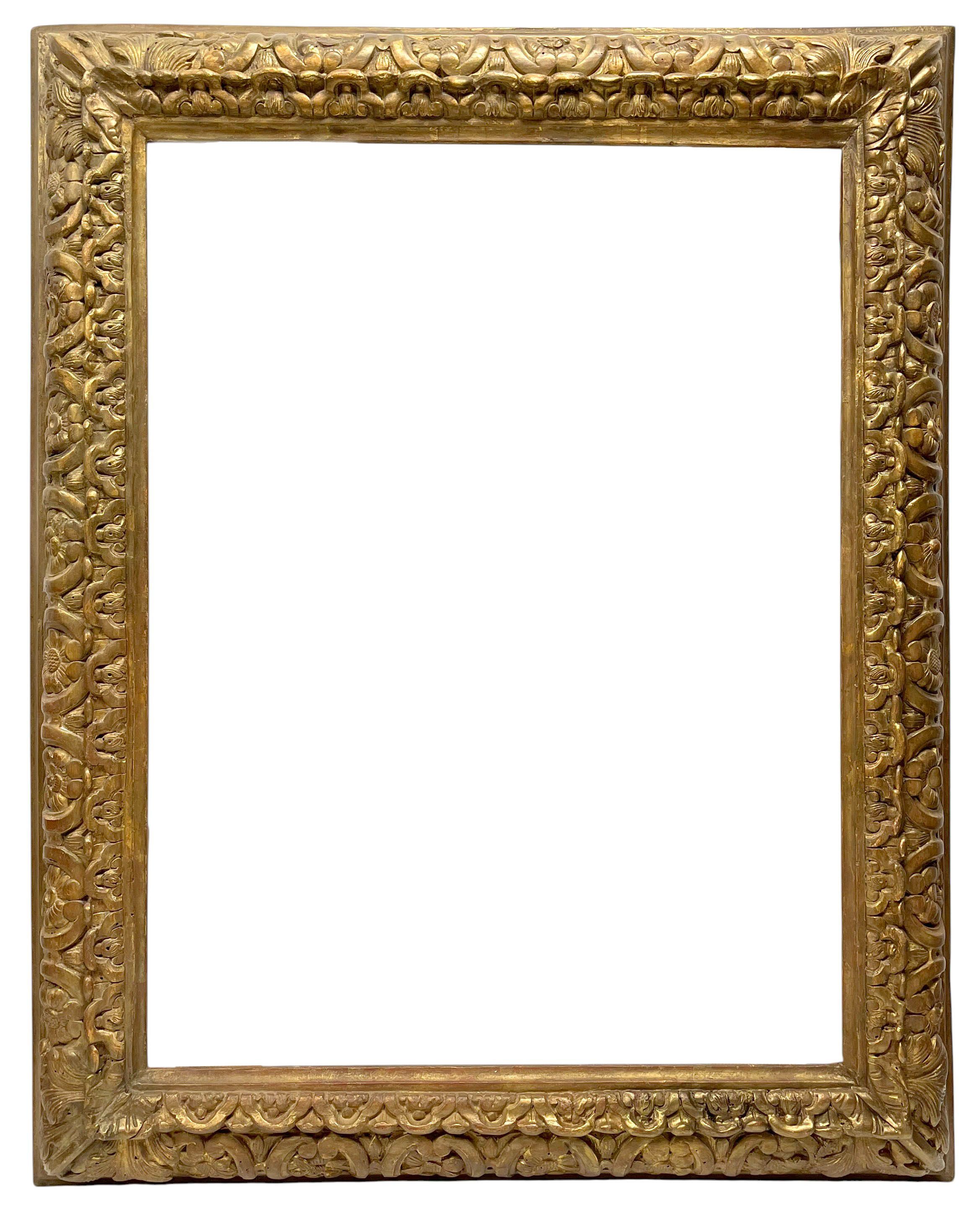 Cadre Louis XIII à héliotropes d'époque XVIIIe — 73,4 x 54,4 cm — Réf. PC0034M1