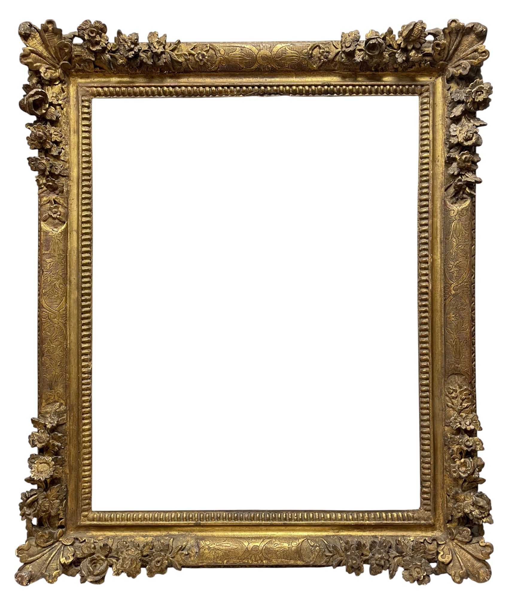 Cadre à coins fleuris XVIIIe — 82,5 x 48,5 cm — Réf. PC0278M2