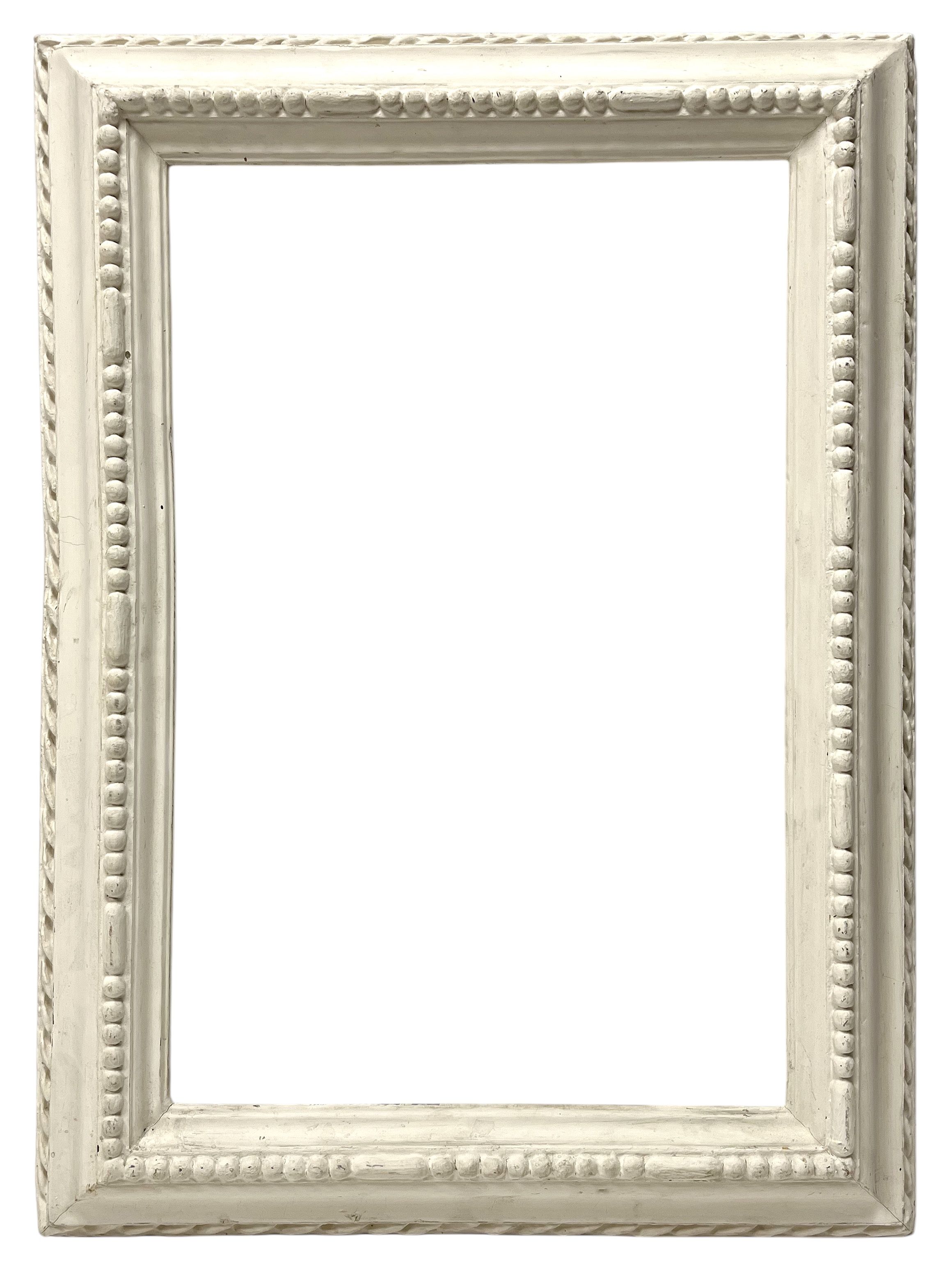 Cadre à profil renversé blanchi XVIIe — 47,6 x 30,1 cm — PC0127M1