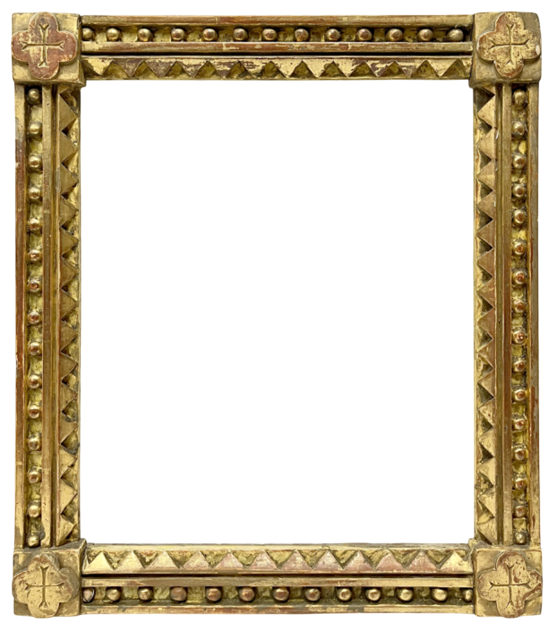 Cadre XIXe à croix quadrilobées — 31,2 x 26,7 cm — Ref. 2392
