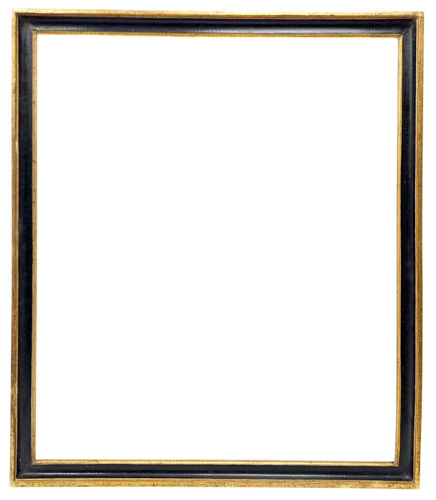 Cadre d'époque Louis XVI noir et doré— 79,5 x 41,2 cm — Ref.3085