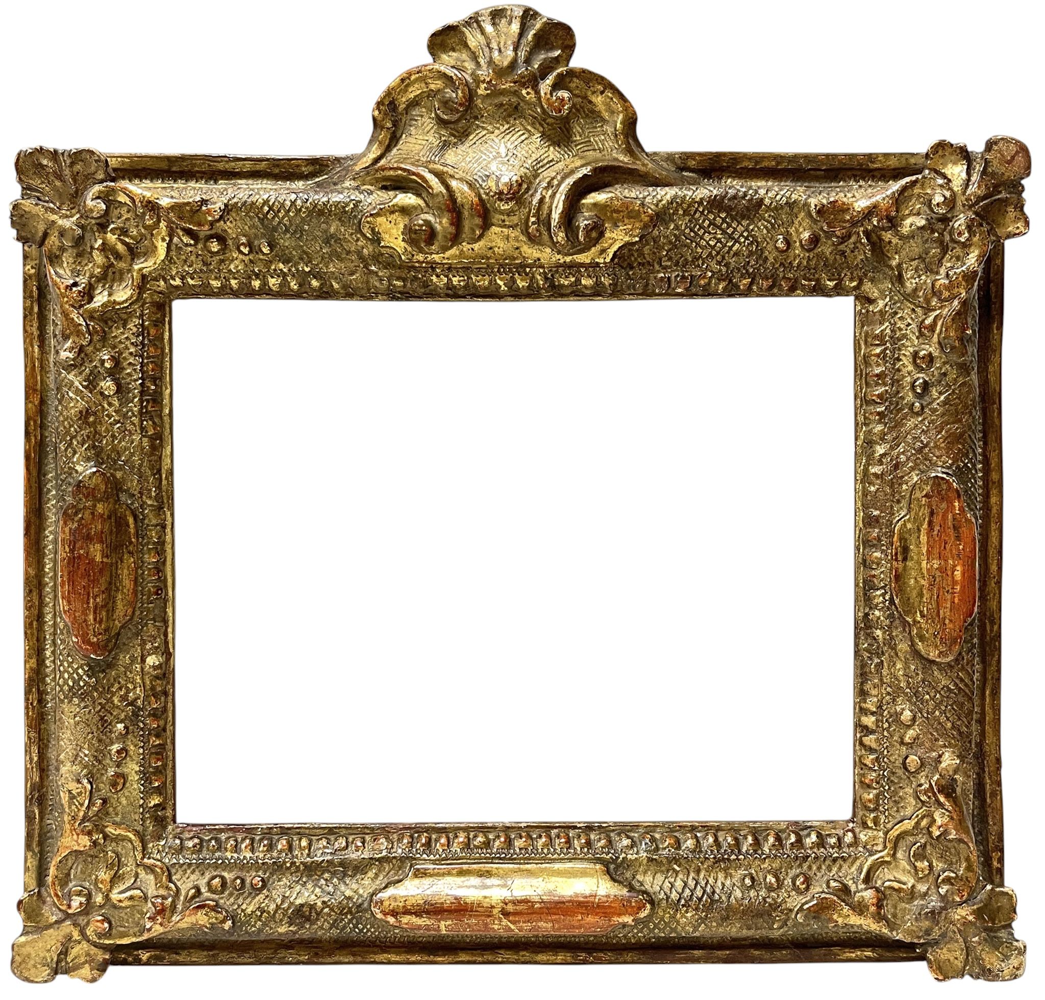Cadre à fronton italien XVIIIe — 14.3 x 18.8 cm — Ref. PC1094M2