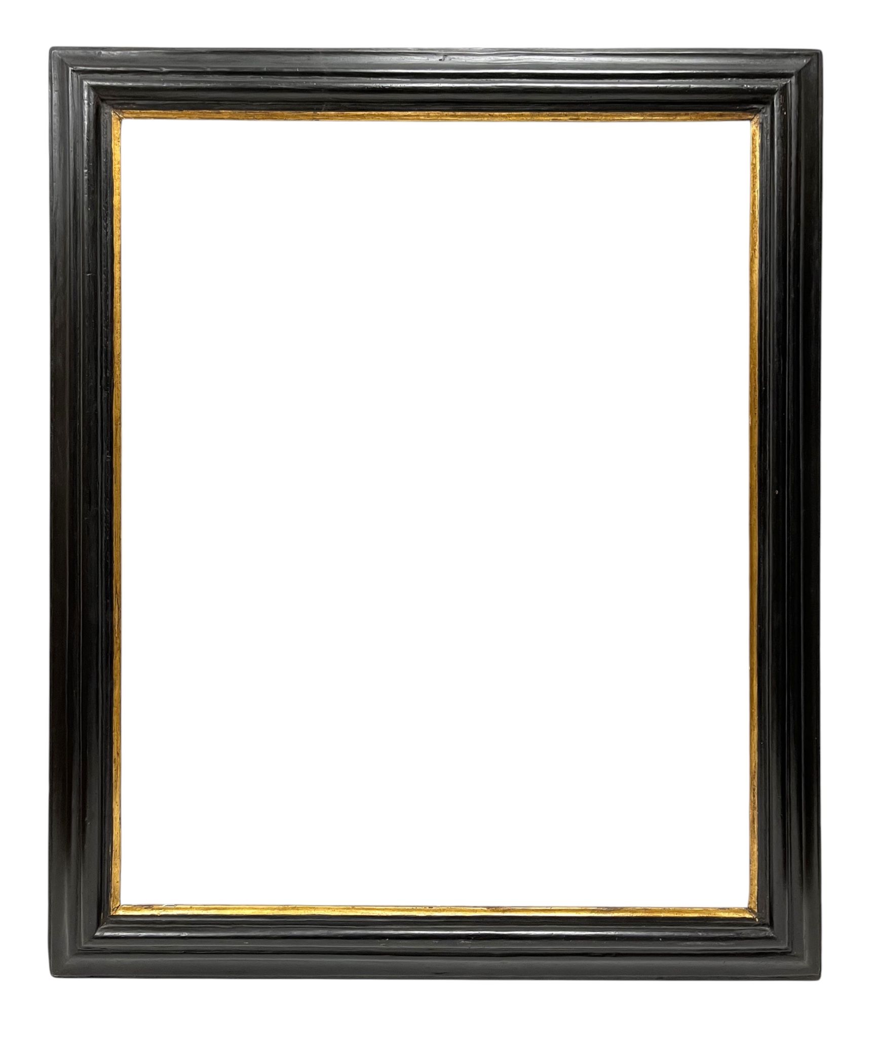 Cadre en bois noirci et vue dorée XIXe — 78 x 62 cm — Ref. PC0404M2