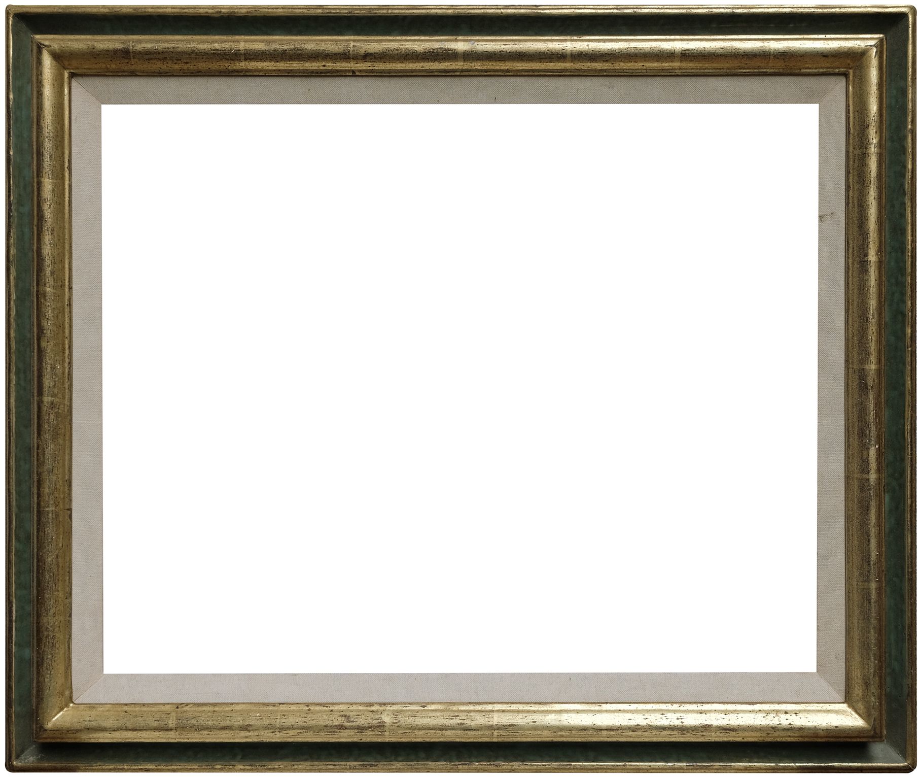 Gold and green molded wooden frame - 54.7 x 44.6 cm - REF-1061