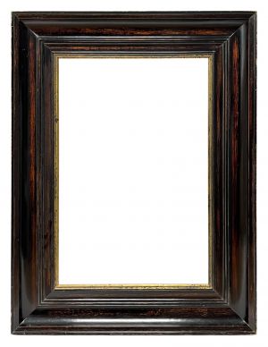 Cadre XIXe en bois laqué et vue dorée — 54,3 x 36,4 cm — Réf. PC0077M1