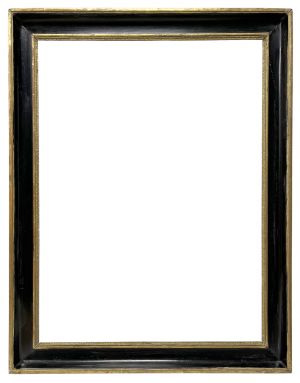 Cadre noir & or XIXe — 81,5 x 61 cm — Ref. PC0103M1  (Paire PC0102M1)