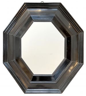 Cadre octogonale flamand XVIIe avec glace — 41 x 34 cm — Réf. PC0330M2