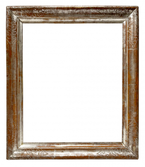 Cadre doucine,  décor en reparure sur or blanc — 32 x 27 cm — Ref. 2394