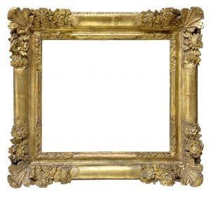 Cadre à coins fleuris d'époque Louis XIV — 35,8 x 39,2 cm — Réf. PC0367M2 (Paire PC0366M2)