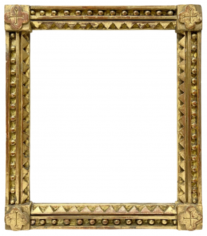 Cadre XIXe à croix quadrilobées — 31,2 x 26,7 cm — Ref. 2392