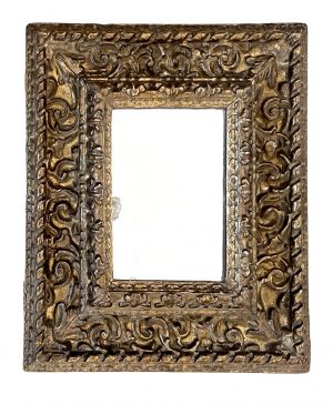 Cadre piémontais XVIe avec glace — 20,8 x 14,2 cm — Réf. PC0334M2