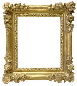 Cadre à coins fleuris d'époque Louis XIV — 22.5 x 19.3 cm — Ref. PC0371M2