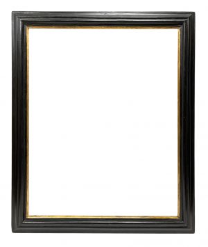 Cadre en bois noirci et vue dorée XIXe — 78 x 62 cm — Ref. PC0404M2