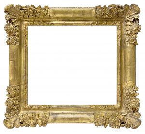 Cadre à coins fleuris d'époque Louis XIV — 35,8 x 39,2 cm — Réf. PC0366M2 (Paire PC0367M2)