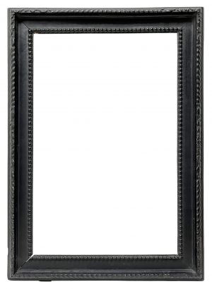 Cadre en bois sculpté noirci XIXe — 42,5 x 27,7 cm — Ref. PC0070M1