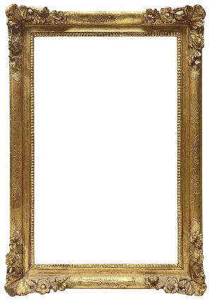 Cadre style Louis XIV 'à coins fleuris' — 48 x 31.5 cm — Ref. 2623